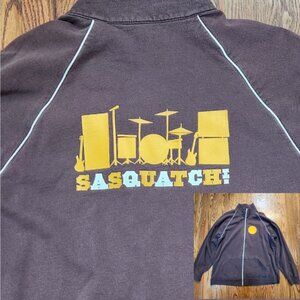 Sasquatch! Music Festival Brown Retro Full-Zip Sweatshirt | 100% Cotton | XL